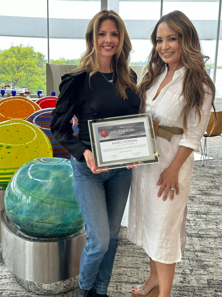 Marci Hopkins with Inez Barberio